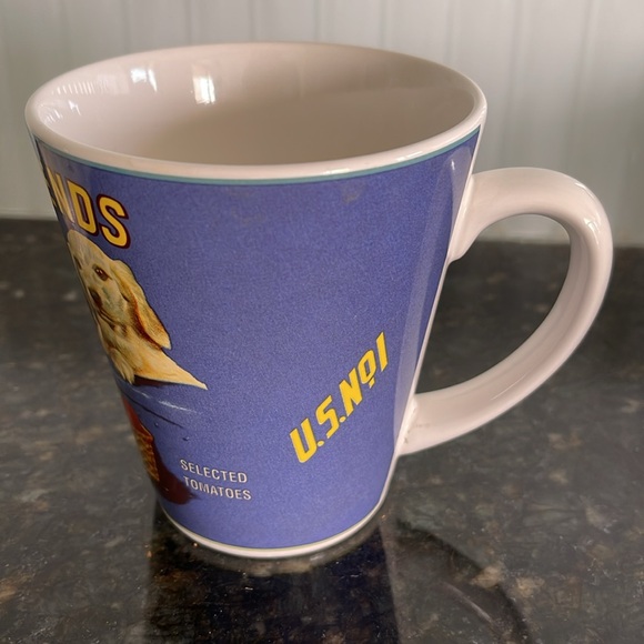 2 Sakura Vintage Labels four friends (dogs) Mug NEW - Picture 3 of 4